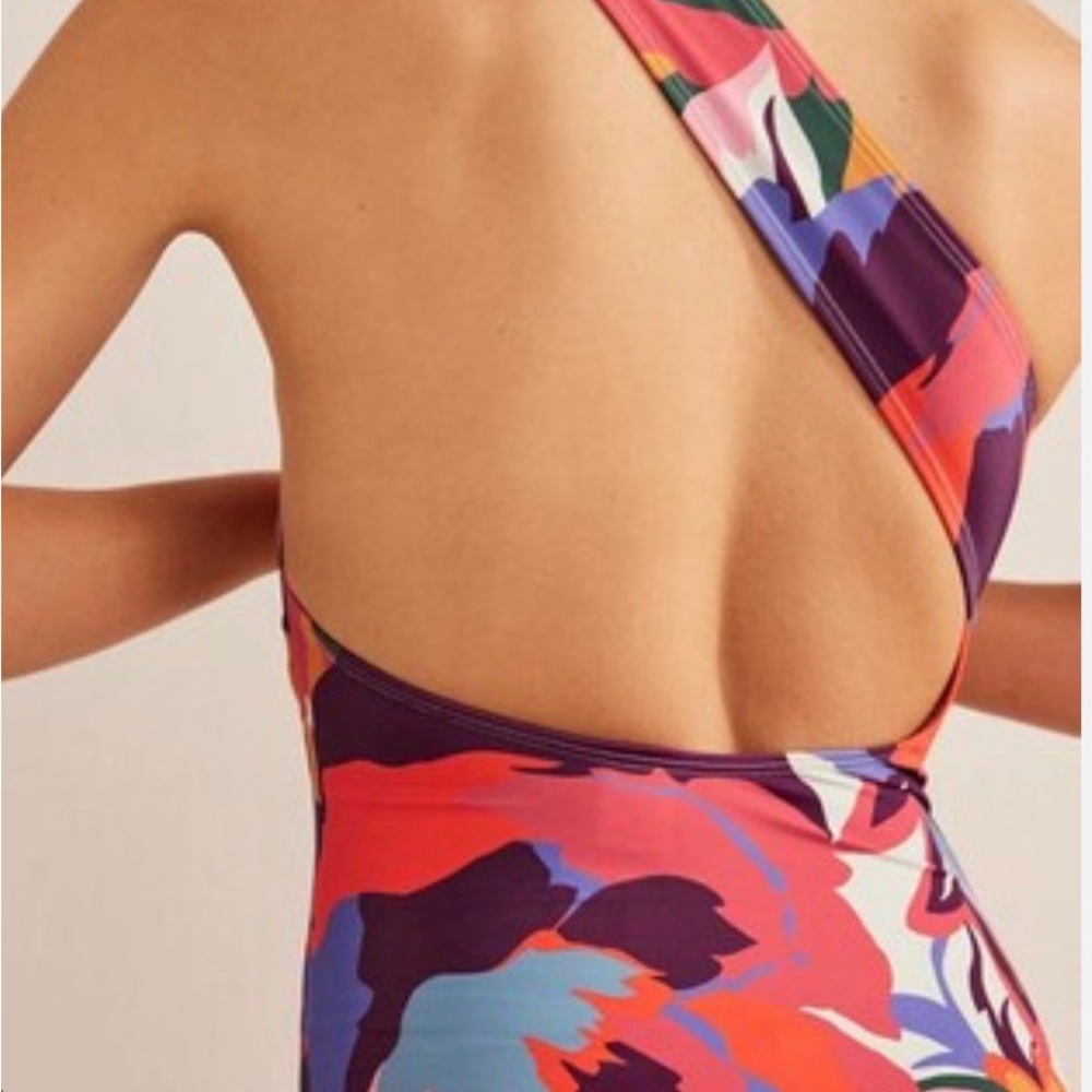Boden NWT Swimsuit Sorrento One-Shoulder Floral Print bathing suit US 8 gorgeous - Picture 9 of 9